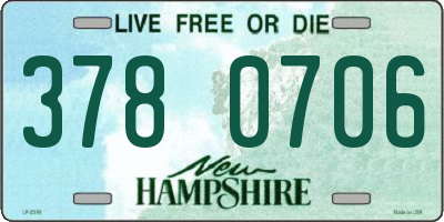 NH license plate 3780706