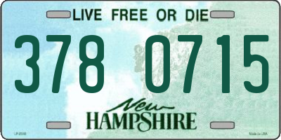 NH license plate 3780715
