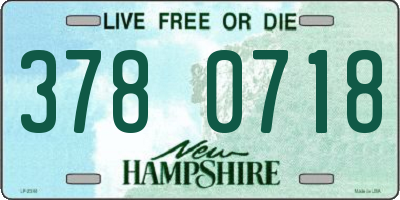 NH license plate 3780718