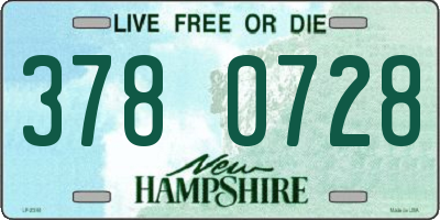 NH license plate 3780728