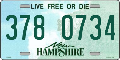 NH license plate 3780734