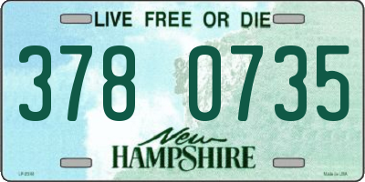 NH license plate 3780735