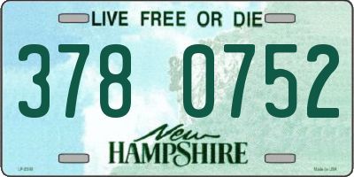 NH license plate 3780752