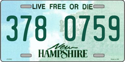 NH license plate 3780759