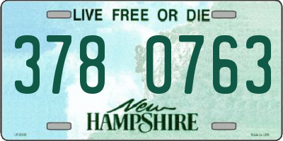 NH license plate 3780763