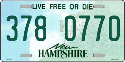 NH license plate 3780770