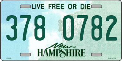 NH license plate 3780782