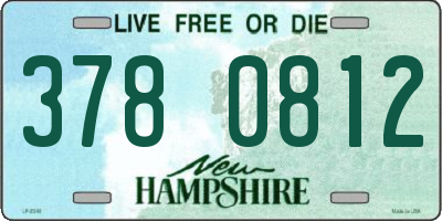 NH license plate 3780812