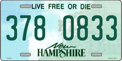NH license plate 3780833