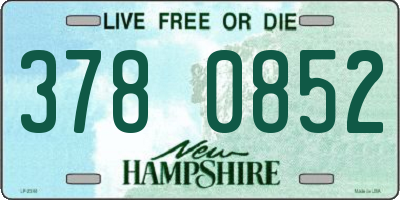 NH license plate 3780852
