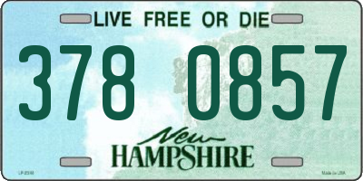 NH license plate 3780857