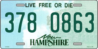 NH license plate 3780863