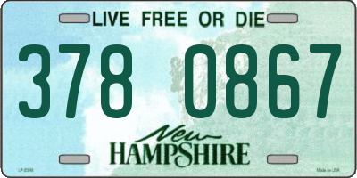 NH license plate 3780867