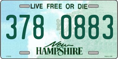 NH license plate 3780883