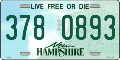 NH license plate 3780893