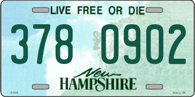 NH license plate 3780902