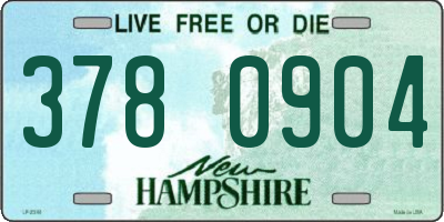 NH license plate 3780904