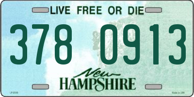 NH license plate 3780913