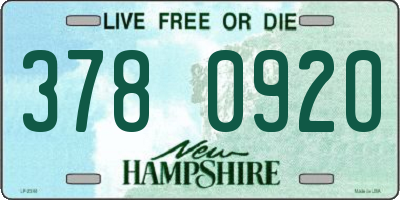 NH license plate 3780920