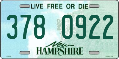 NH license plate 3780922