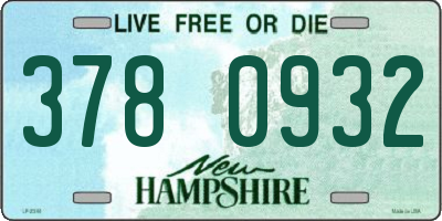 NH license plate 3780932