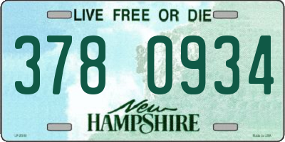 NH license plate 3780934
