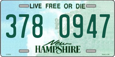 NH license plate 3780947