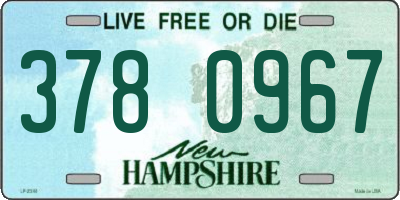 NH license plate 3780967