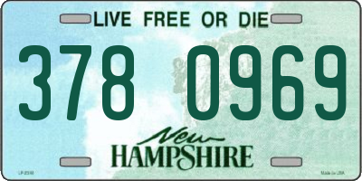 NH license plate 3780969