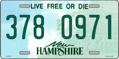 NH license plate 3780971