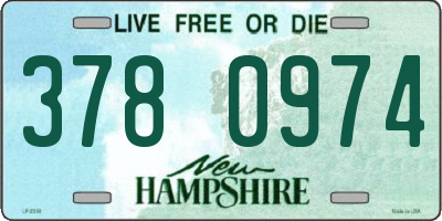 NH license plate 3780974