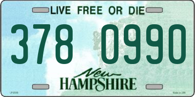 NH license plate 3780990