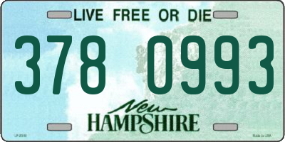 NH license plate 3780993