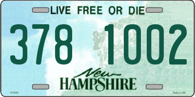 NH license plate 3781002