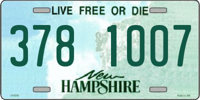 NH license plate 3781007