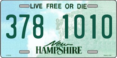 NH license plate 3781010