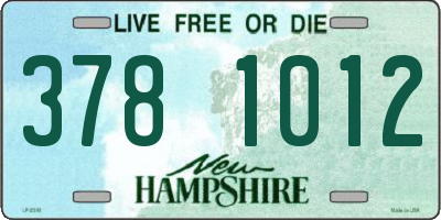 NH license plate 3781012