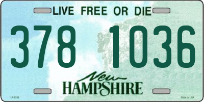 NH license plate 3781036