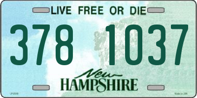 NH license plate 3781037