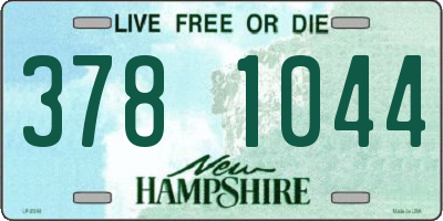 NH license plate 3781044