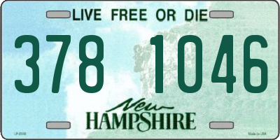 NH license plate 3781046