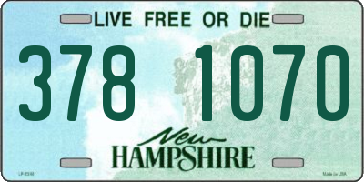NH license plate 3781070