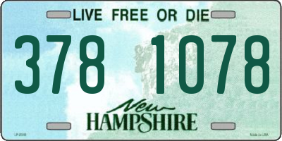 NH license plate 3781078