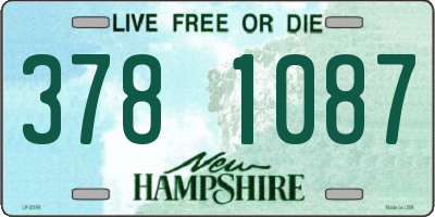 NH license plate 3781087