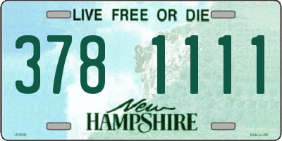 NH license plate 3781111