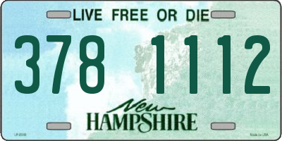 NH license plate 3781112