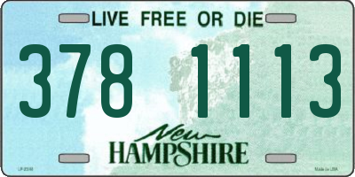 NH license plate 3781113