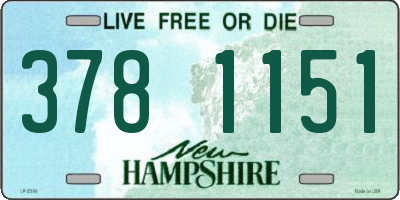 NH license plate 3781151