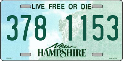 NH license plate 3781153