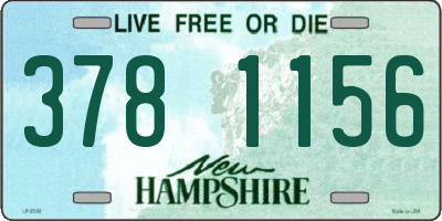 NH license plate 3781156